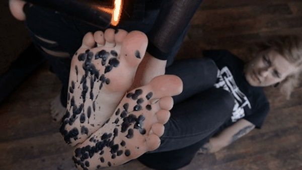 A Sloppy Footworship. wax torture. sensitive soles. 